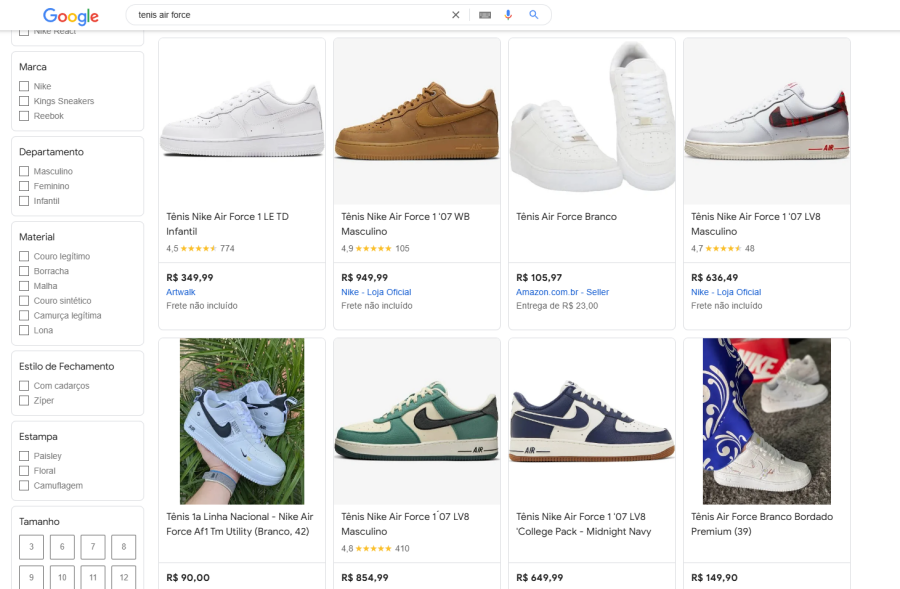 Imagem tenis-link-google-shopping